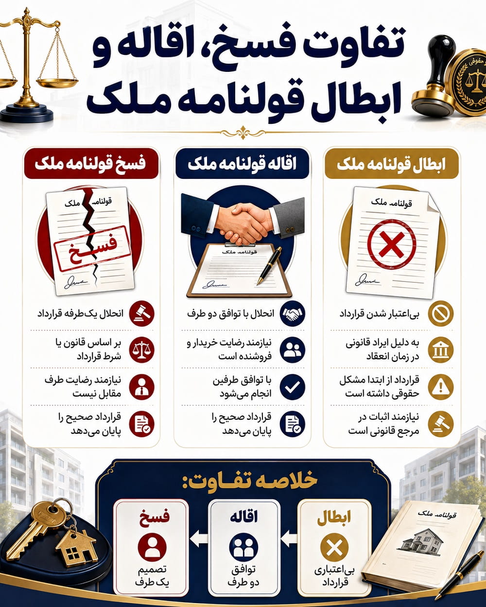 فسخ قولنامه ملک