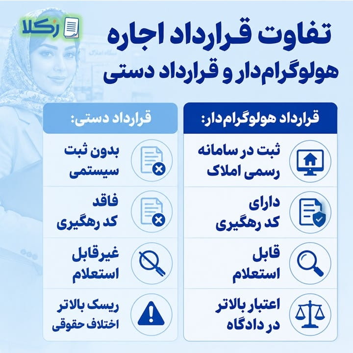 قرارداد اجاره هولوگرام دار
